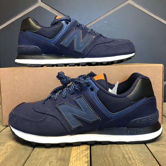 new balance 574 navy black